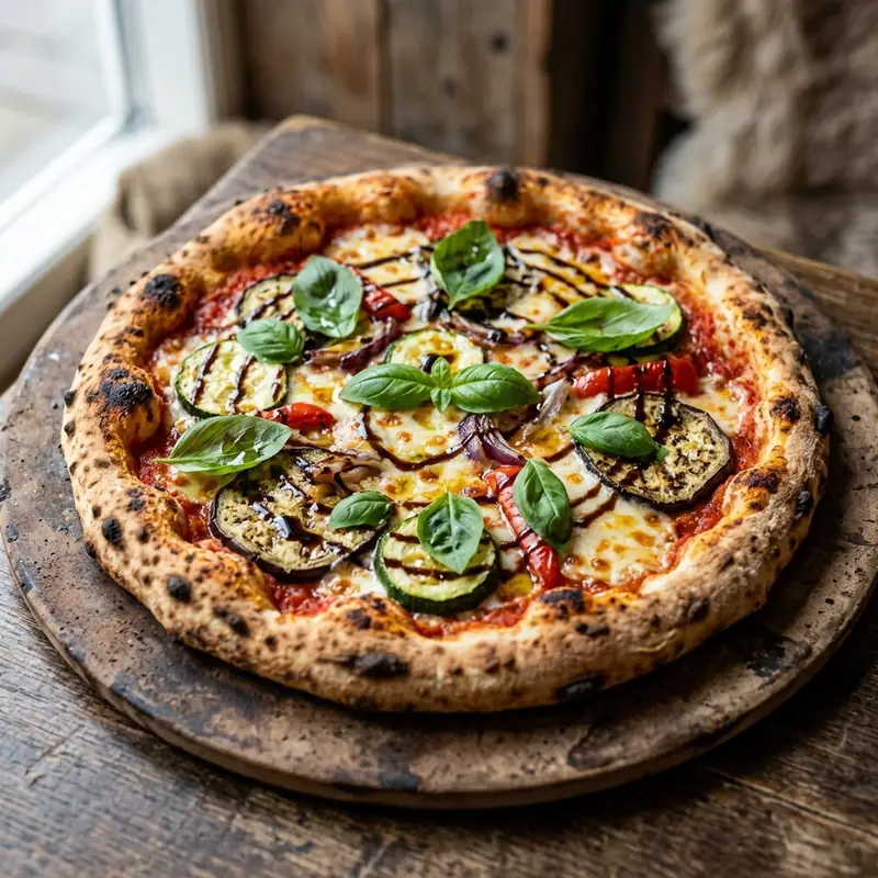 Grillet Grøntsags-pizza